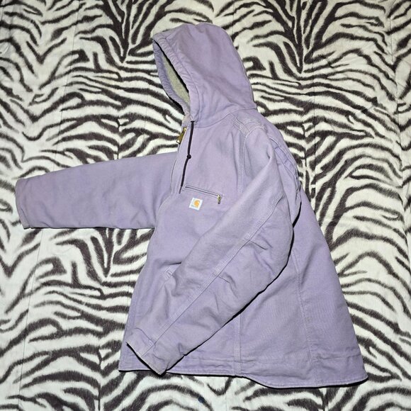 Carhartt WJ141 -563- Purple Sage insulated zip-up hoodie jacket women L lavander - Picture 3 of 10